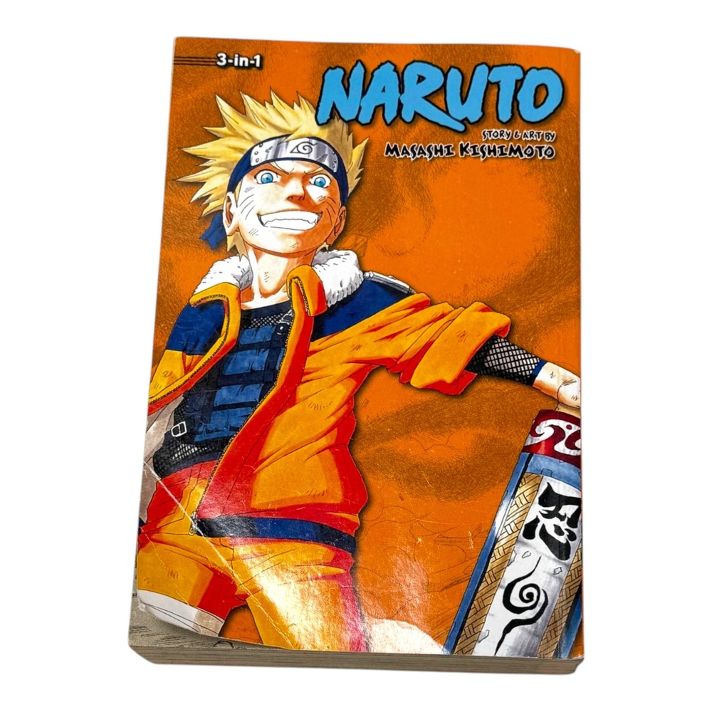 VIZ Media Naruto 3-in-1 Manga Vol‎ 4 incl 10-12 Orange Masashi Kishimoto Omnibus